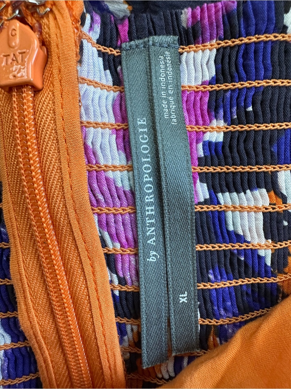 Anthropologie Puff Sleeve Floral Midi Dress XL Open Back Cottagecore Boho Flowy - Picture 7 of 12